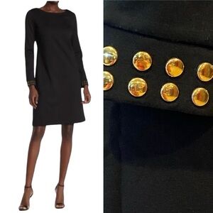 Carmen Marc Valvo l/s studded dress. NWT